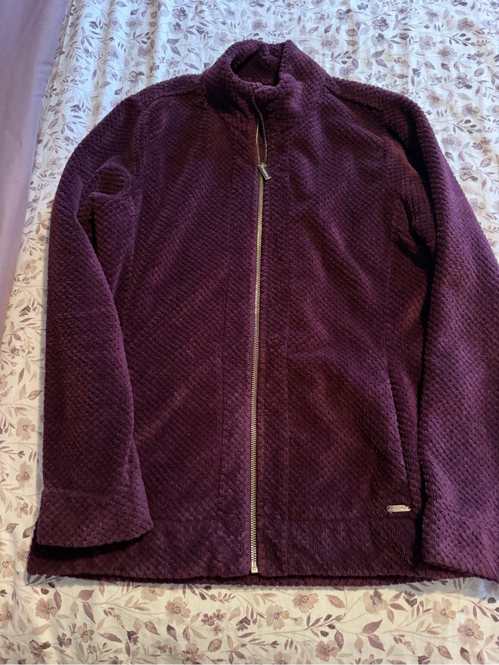 Calvin Klein Plum Quilted Teddy Jacket